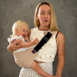 Tuvu Baby & Toddler Hip Carrier – Beige Corduroy - Image 3